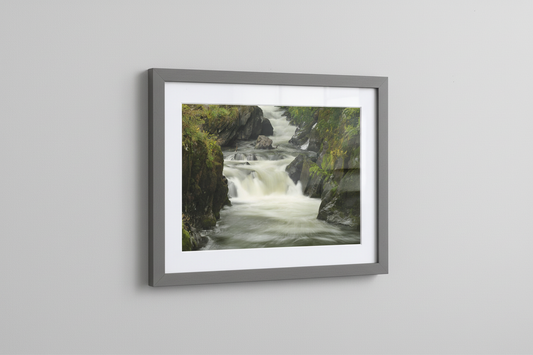 Cenarth Falls Cascades Framed Mockup