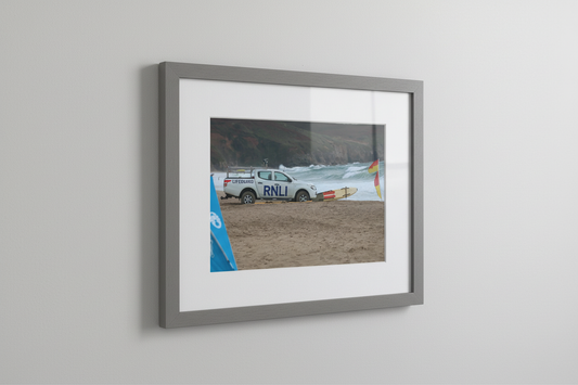 RNLI Godrevy Beach Framed Mockup