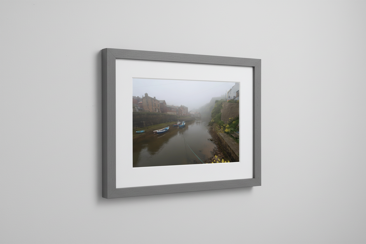 Sandsend Harbour Fog Mockup