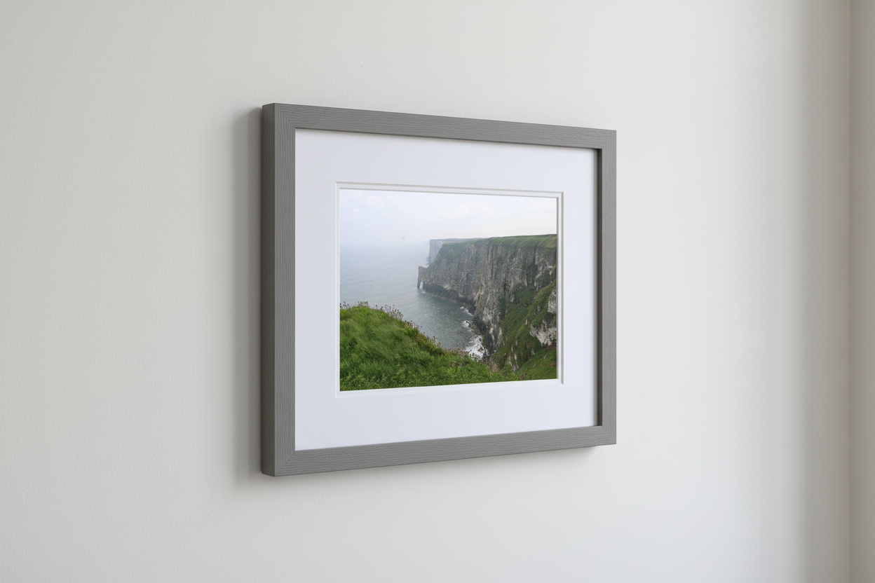 Bempton Cliffs Framed Mockup