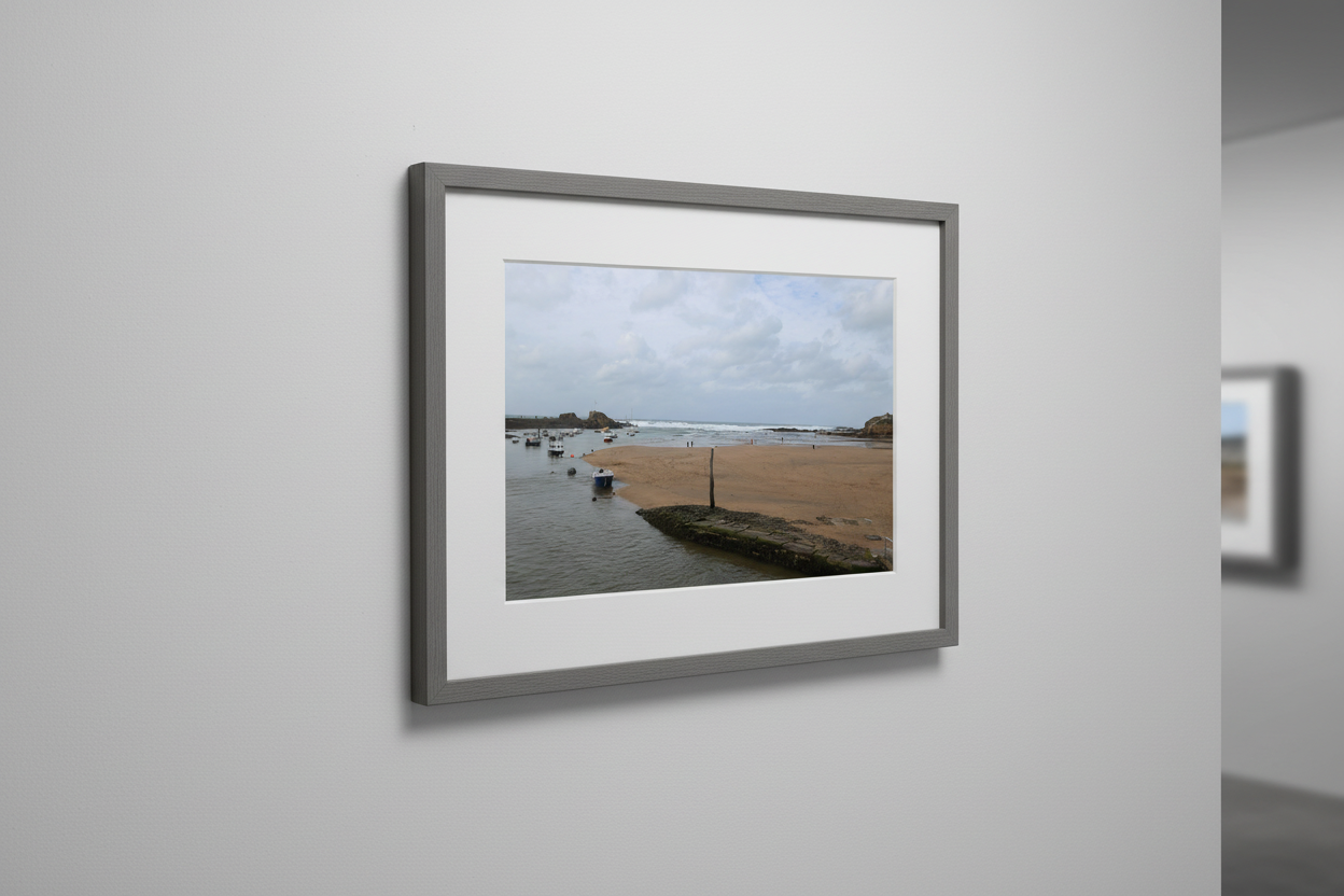 Bude Harbour A3 Framed Mockup