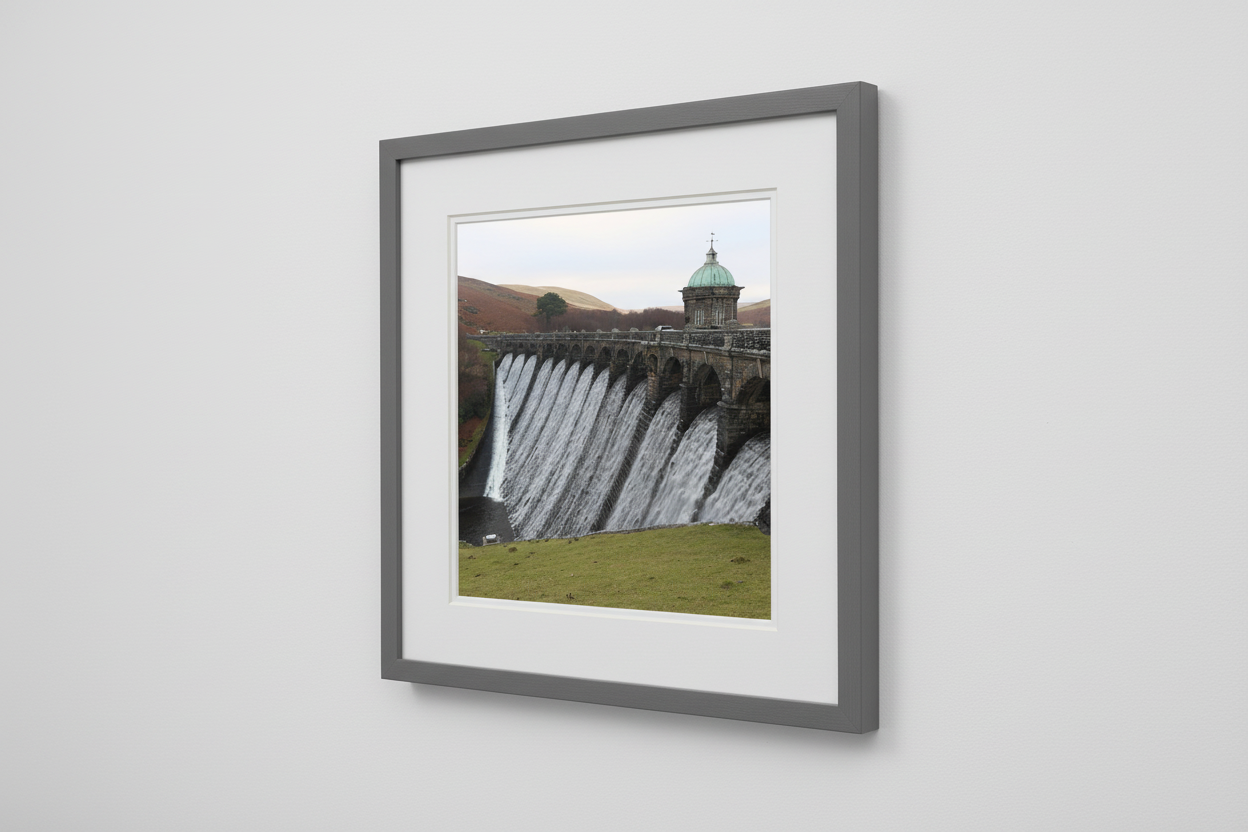 Elan Valley Cascade Framed Mockup