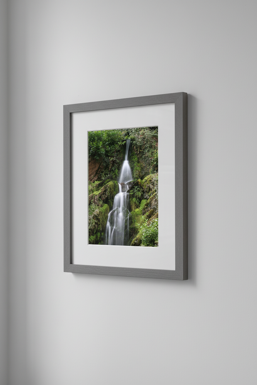 Hestercombe Gardens Waterfall Framed Mockup