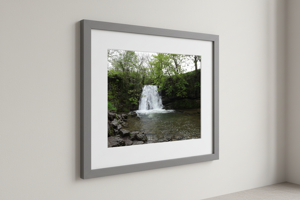 Janet's Foss Main Waterfall Framed Mockup