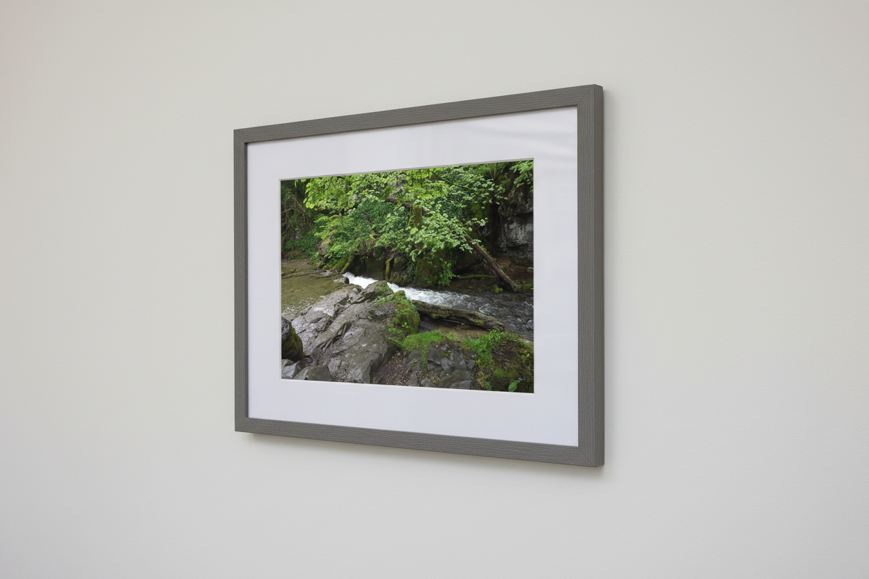 Janet's Foss Rocky Stream Framed Mockup
