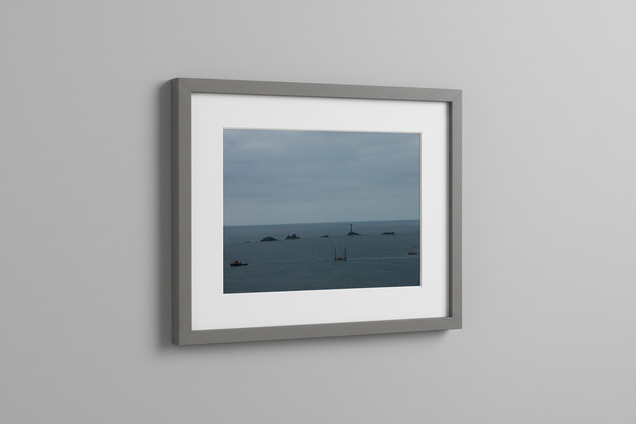 Longships Lighthouse Framed Mockup