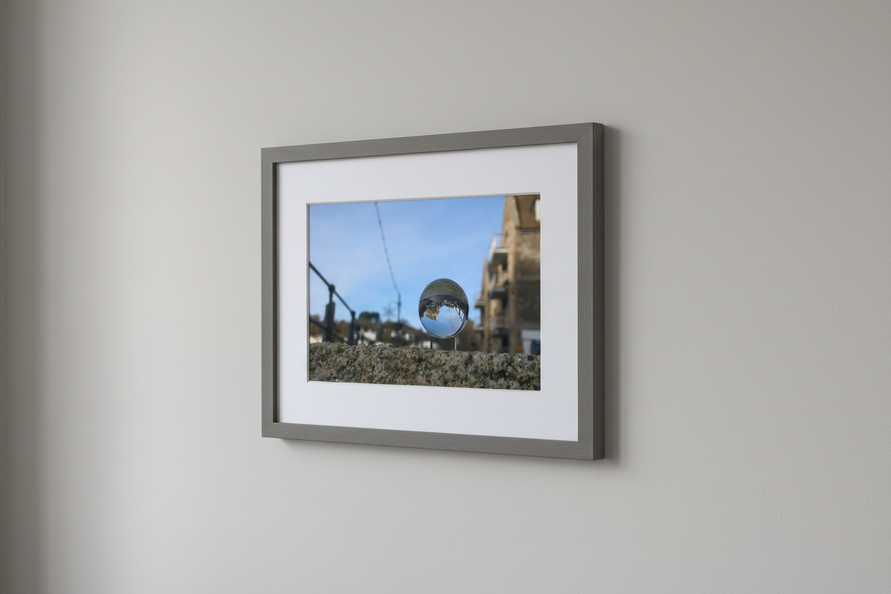 Looe Crystal Ball Framed Mockup