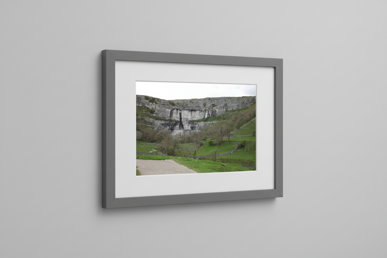 Malham Cove Amphitheatre Framed Mockup