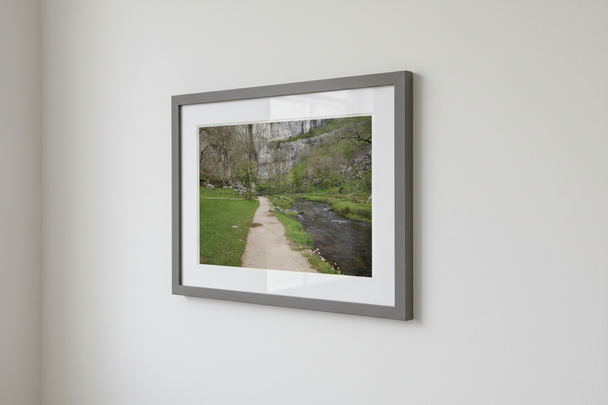 Malham Cove Path Framed Mockup