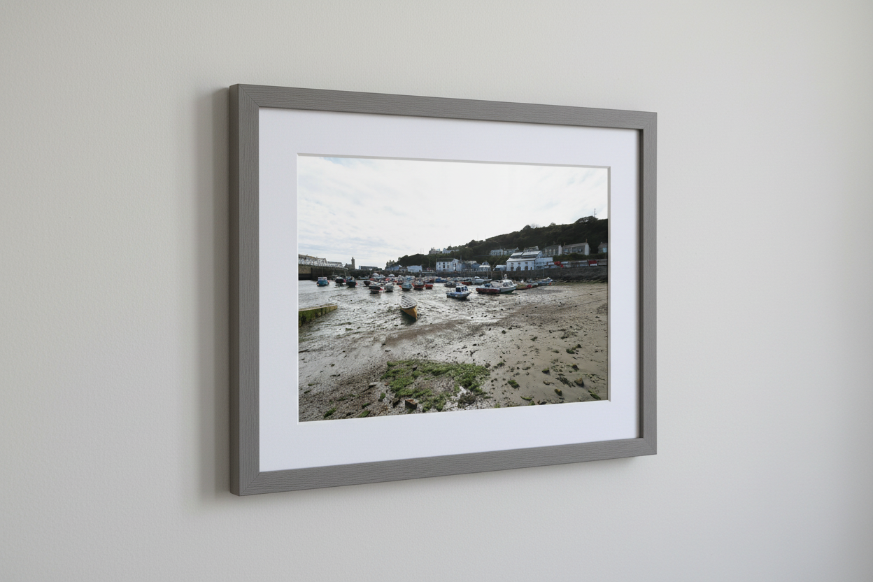 Porthleven Low Tide Framed Mockup