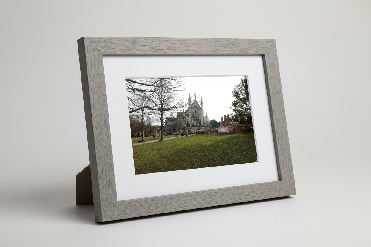 Salisbury Cathedral Christmas Market Framed Print